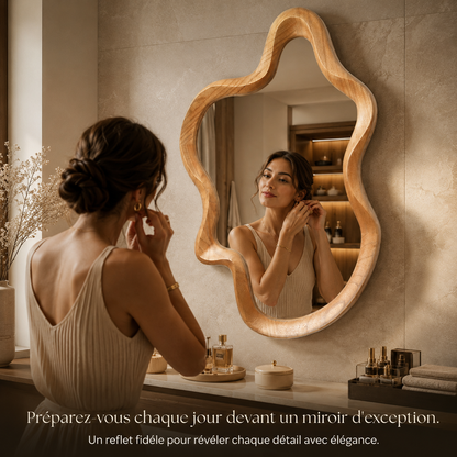 Miroir Salle de Bain Vanité Nordic Suspendu Sur Mesure – Miroir Lumineux Personnalisé Mural Luxe