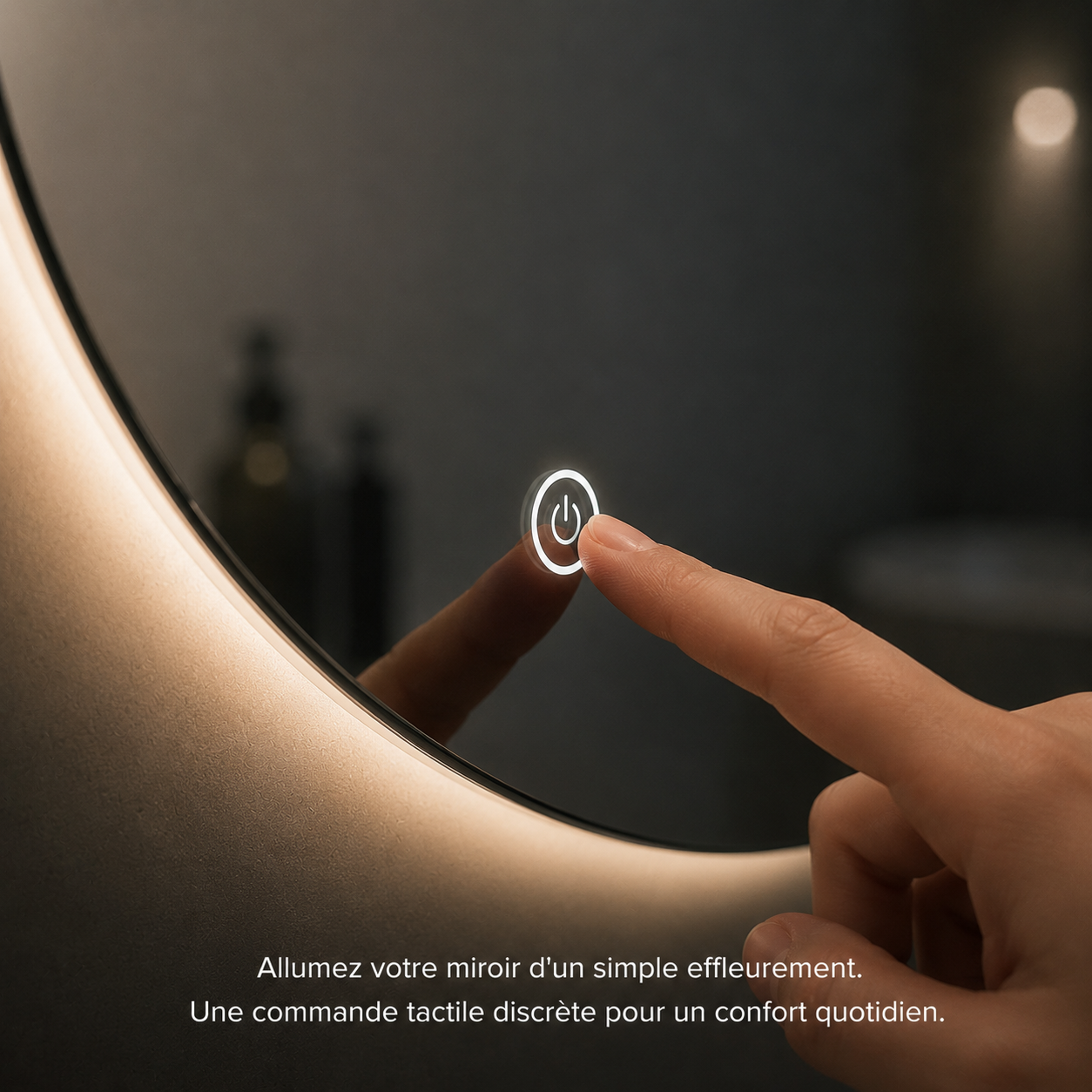 Miroir Intelligent Tactile Sans Cadre Hôtel – Smart Mirror LED Touch Screen Salle de Bain Luxe