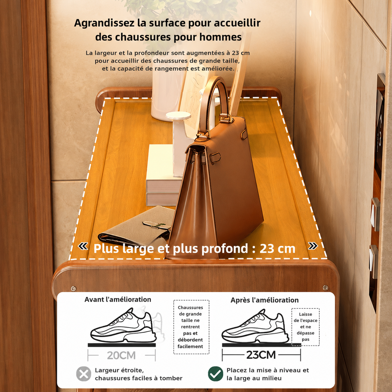 Étagère à Chaussures en Bois Multi Niveaux Design Moderne – Meuble Rangement Entrée Maison Premium