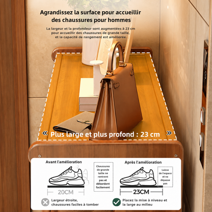 Étagère à Chaussures en Bois Multi Niveaux Design Moderne – Meuble Rangement Entrée Maison Premium
