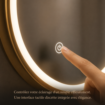 Miroir Nordic Smart Luxe LED – Miroir Intelligent Design Nordique Haut de Gamme Salle de Bain