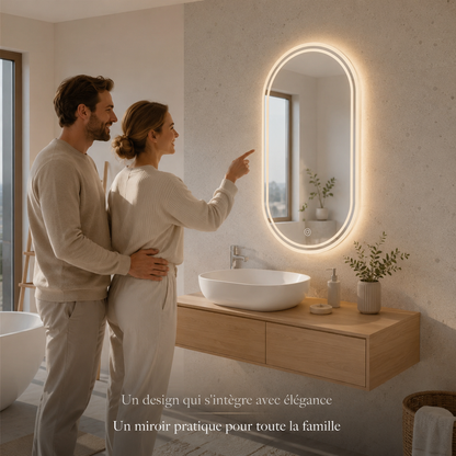 Miroir Joystar IP44 Étanche LED Moderne – Miroir Salle de Bain Waterproof Éclairage Intégré