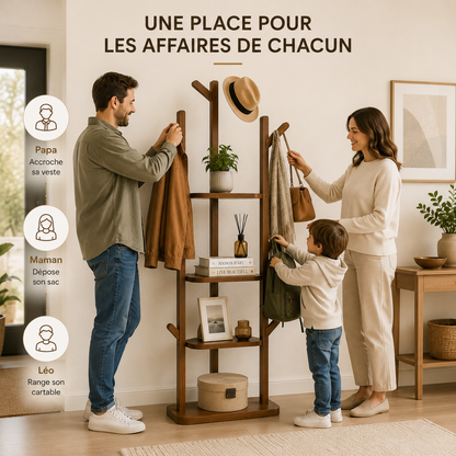 Porte-Manteau sur Pied Design Premium – Portant Vêtements Entrée Salon Style Contemporain Luxe