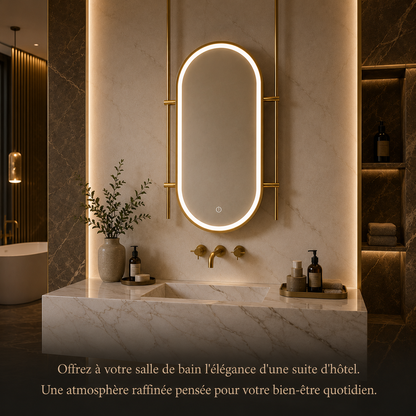 Miroir Nordic Smart Luxe LED – Miroir Intelligent Design Nordique Haut de Gamme Salle de Bain