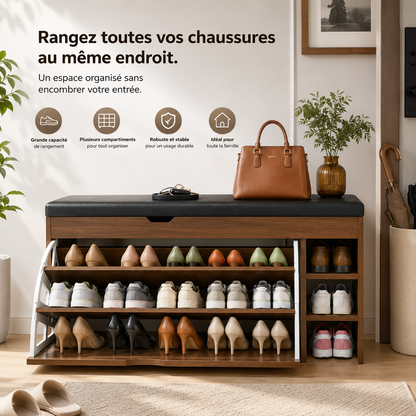 Armoire à Chaussures Fermée Entrée Grande Capacité – Meuble Chaussures Design Contemporain Hôtel