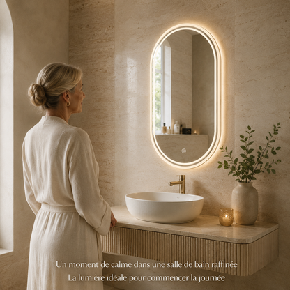 Miroir Joystar IP44 Étanche LED Moderne – Miroir Salle de Bain Waterproof Éclairage Intégré