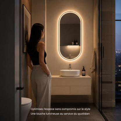 Miroir Joystar IP44 Étanche LED Moderne – Miroir Salle de Bain Waterproof Éclairage Intégré