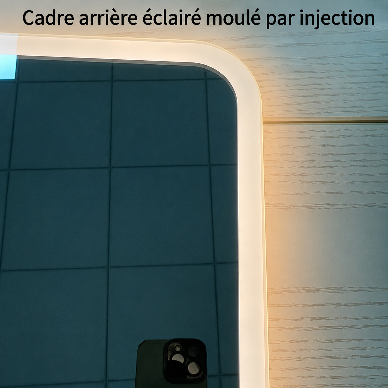 Miroir LED Rectangulaire Salle de Bain 50x30cm Siena – Miroir Lumineux Moderne Mural Épuré