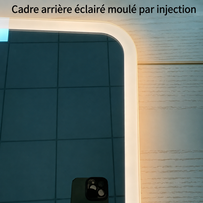 Miroir LED Rectangulaire Salle de Bain 50x30cm Siena – Miroir Lumineux Moderne Mural Épuré