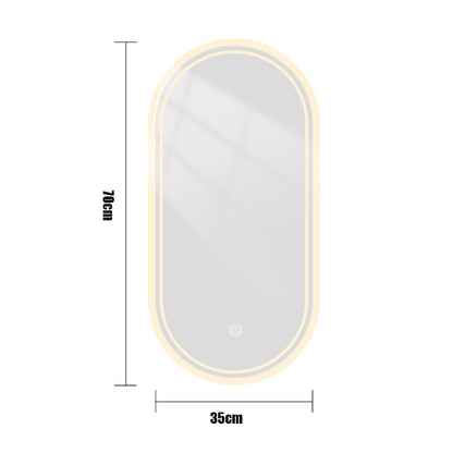Miroir Joystar IP44 Étanche LED Moderne – Miroir Salle de Bain Waterproof Éclairage Intégré