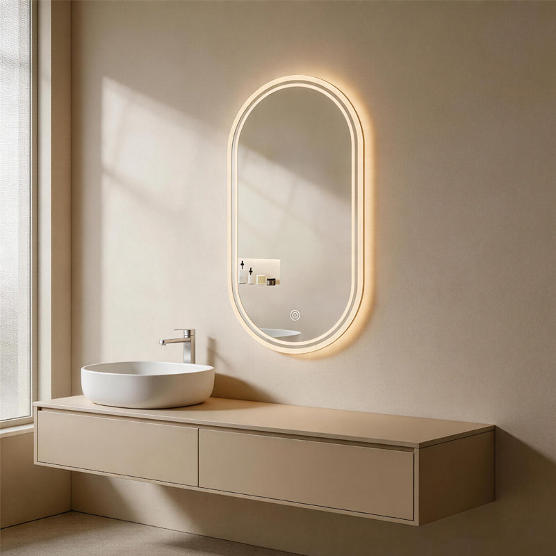 Miroir Joystar IP44 Étanche LED Moderne – Miroir Salle de Bain Waterproof Éclairage Intégré