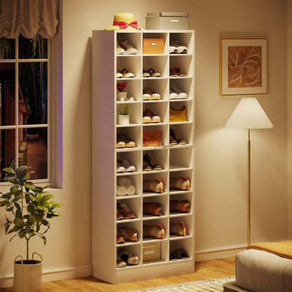 Organiseur à Chaussures Vertical Freestanding Tribesigns – Meuble Rangement Entrée Grande Hauteur