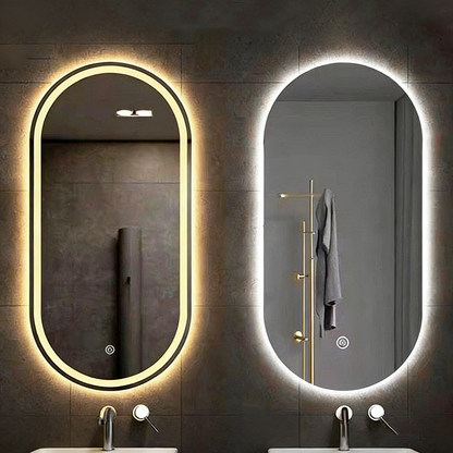 Miroir LED Tactile Bluetooth Anti-Buée – Miroir Salle de Bain Connecté Éclairage Intégré Smart