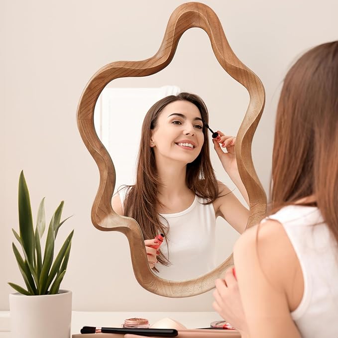 Miroir Salle de Bain Vanité Nordic Suspendu Sur Mesure – Miroir Lumineux Personnalisé Mural Luxe