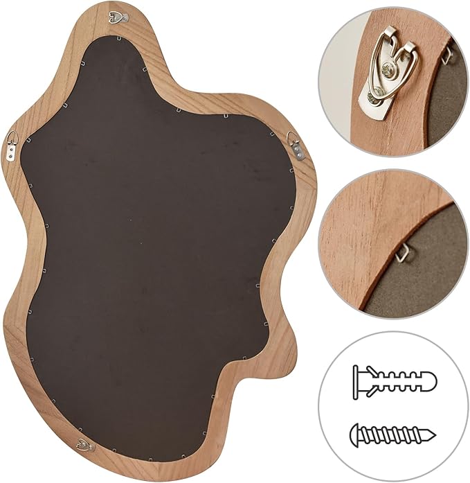 Miroir Salle de Bain Vanité Nordic Suspendu Sur Mesure – Miroir Lumineux Personnalisé Mural Luxe