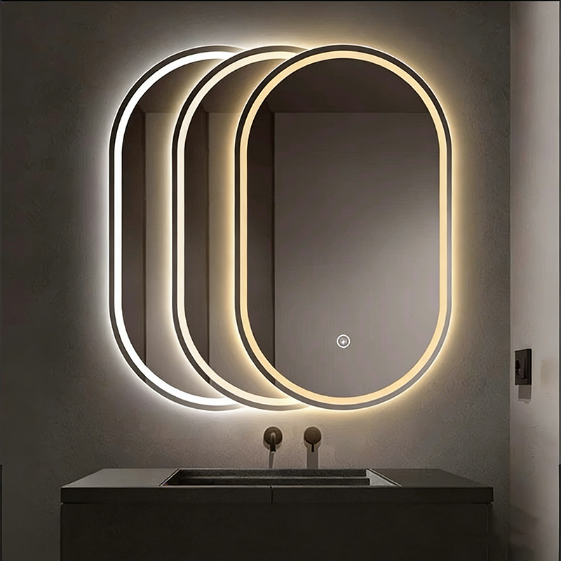 Miroir LED Tactile Bluetooth Anti-Buée – Miroir Salle de Bain Connecté Éclairage Intégré Smart