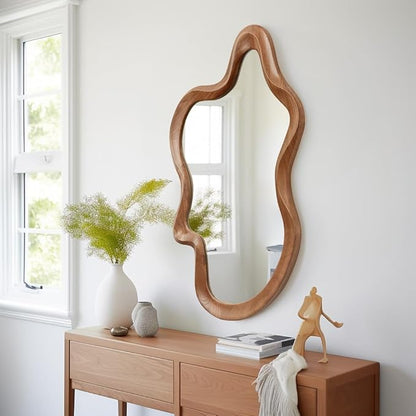Miroir Salle de Bain Vanité Nordic Suspendu Sur Mesure – Miroir Lumineux Personnalisé Mural Luxe