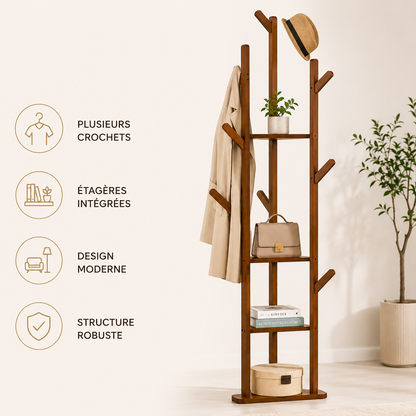 Porte-Manteau sur Pied Design Premium – Portant Vêtements Entrée Salon Style Contemporain Luxe