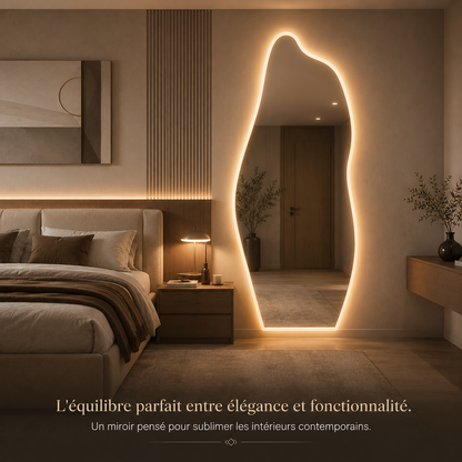 Miroir Pleine Longueur Mural Salon Salle de Bain – Grand Miroir Moderne Décoration Intérieure Luxe