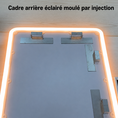 Miroir LED Rectangulaire Salle de Bain 50x30cm Siena – Miroir Lumineux Moderne Mural Épuré