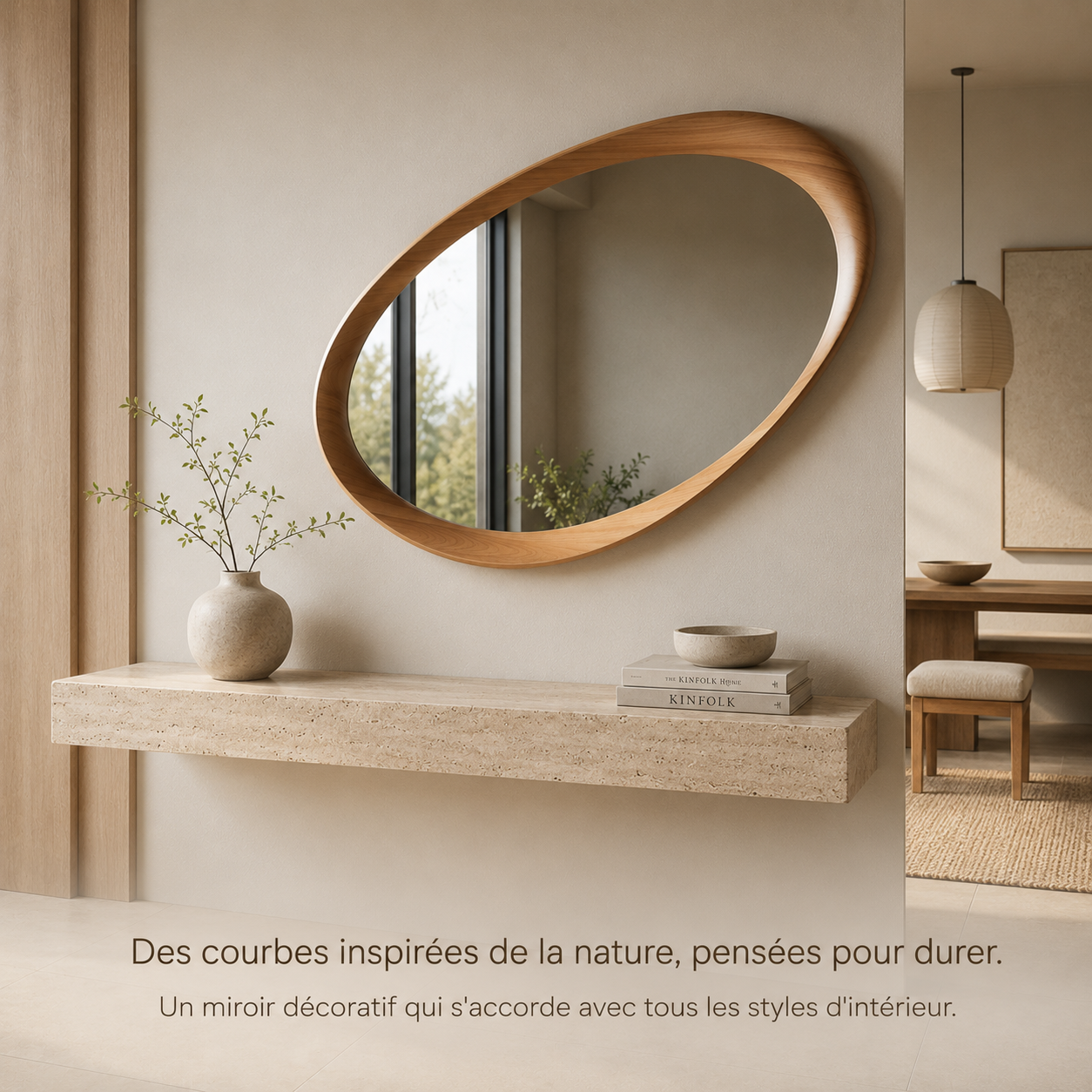 Miroir Couloir Appartement Hôtel Forme Irrégulière – Miroir Mural Asymétrique Décoration Moderne
