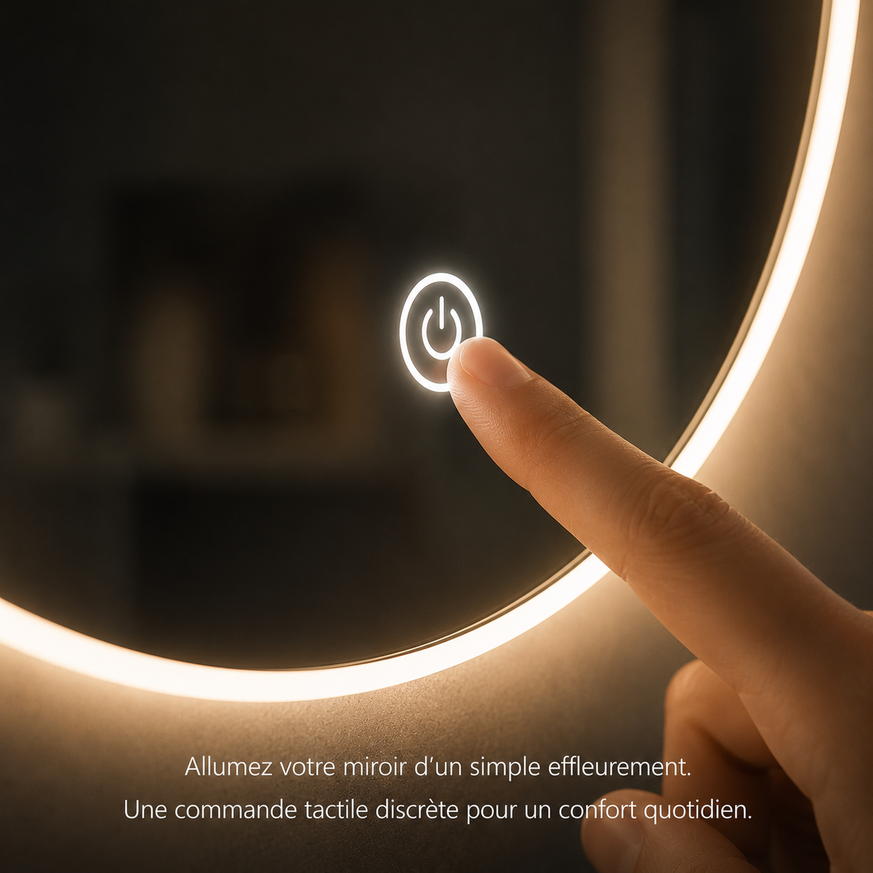 Miroir Rond LED Smart Joystar Salle de Bain – Miroir Lumineux Circulaire Éclairage Intégré Moderne